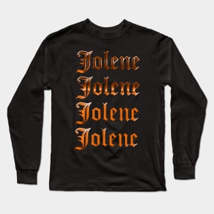 - Jolene - Retro Dolly Lyrics Design Long Sleeve T-Shirt